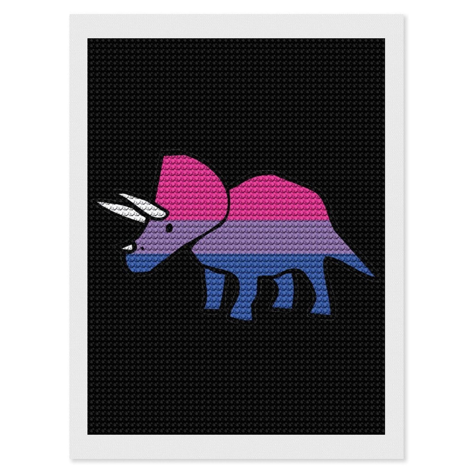 Nclqvjxzkhw Style Biceratops Diamond Art Painting For Adult Round Diamonds Pictures Arts Crafts Home Wall Decor 12"X16"