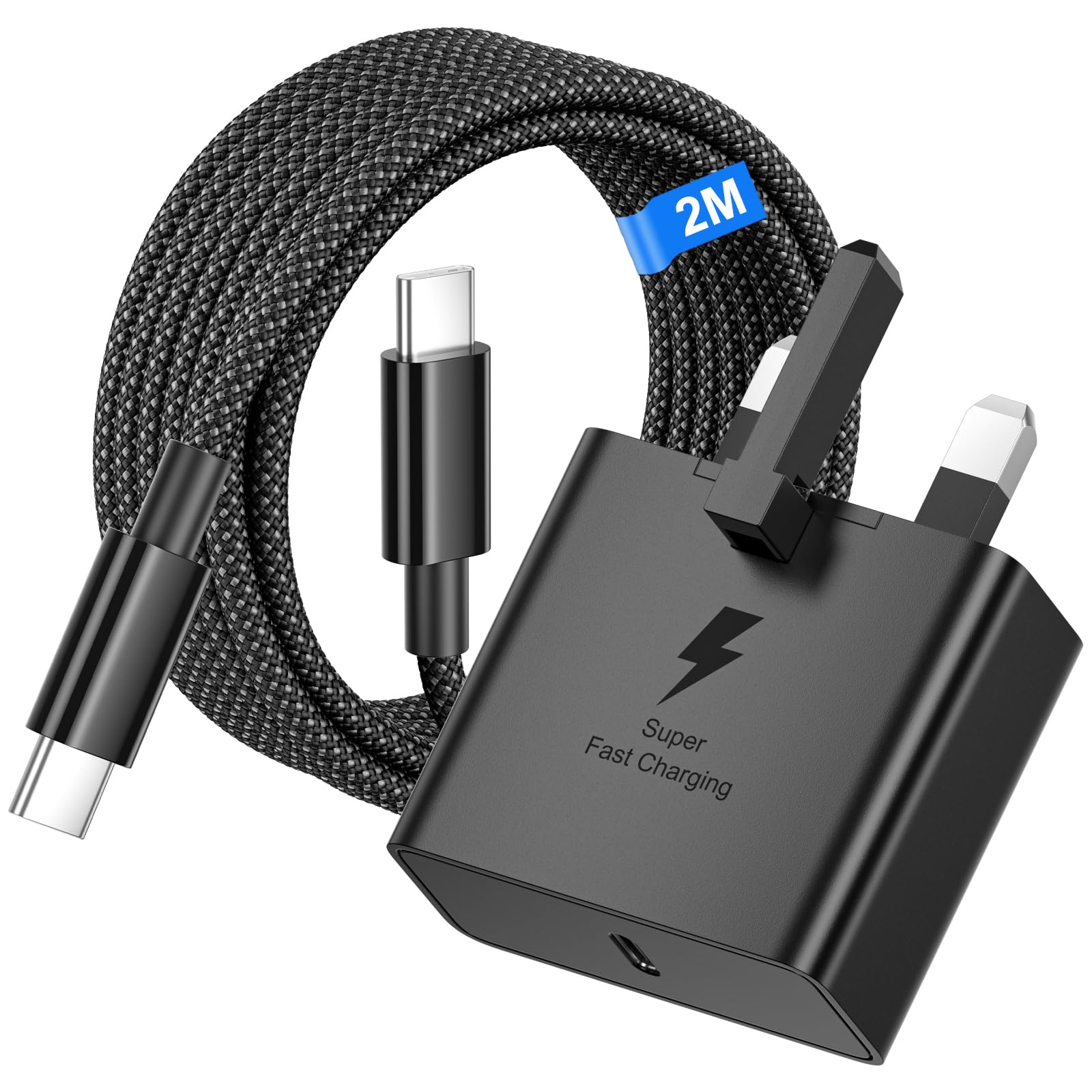 45W USB C Charger for Samsung Fast Charger Plug, Type C Fast Charging Cable with 2M USBC Charging Cable for Samsung Galaxy S26 Ultra/S26+/S26/S25/S25+/S25 Ultra/S24/S24 Ultra/S23/S22 Ultra/S21/S20