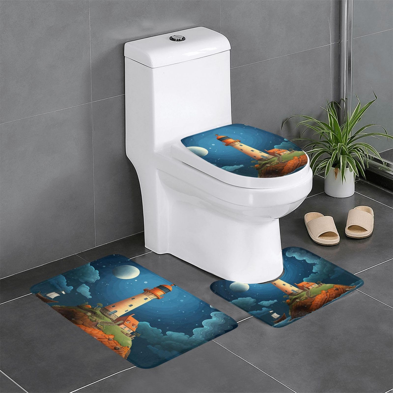 Tapis de contour de toilette en forme de cartoon pour la chambre ou la salle de bain des enfants