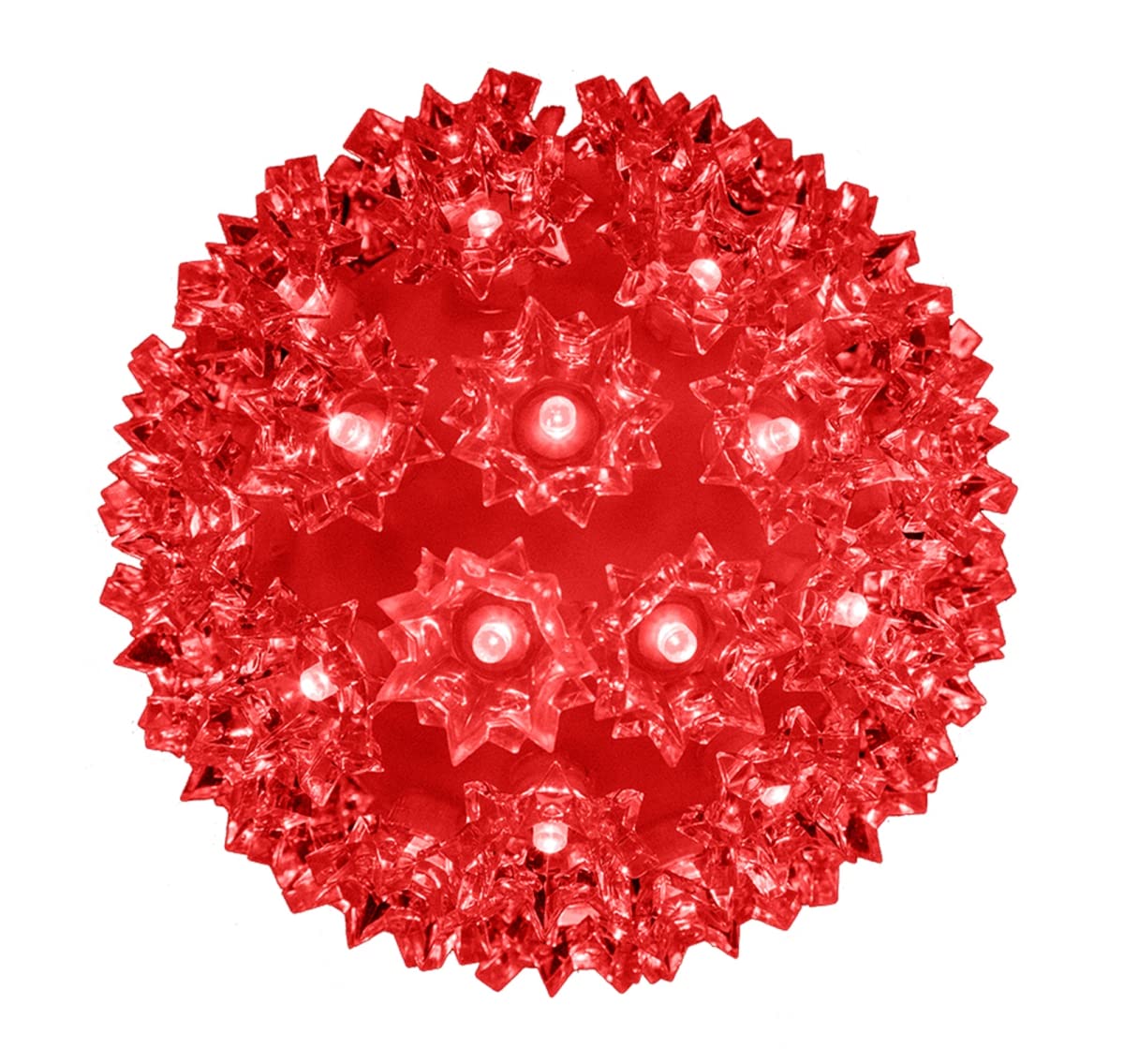 6 in. Sphere with 5 mm 50 LED & 0.2 Strobes Red