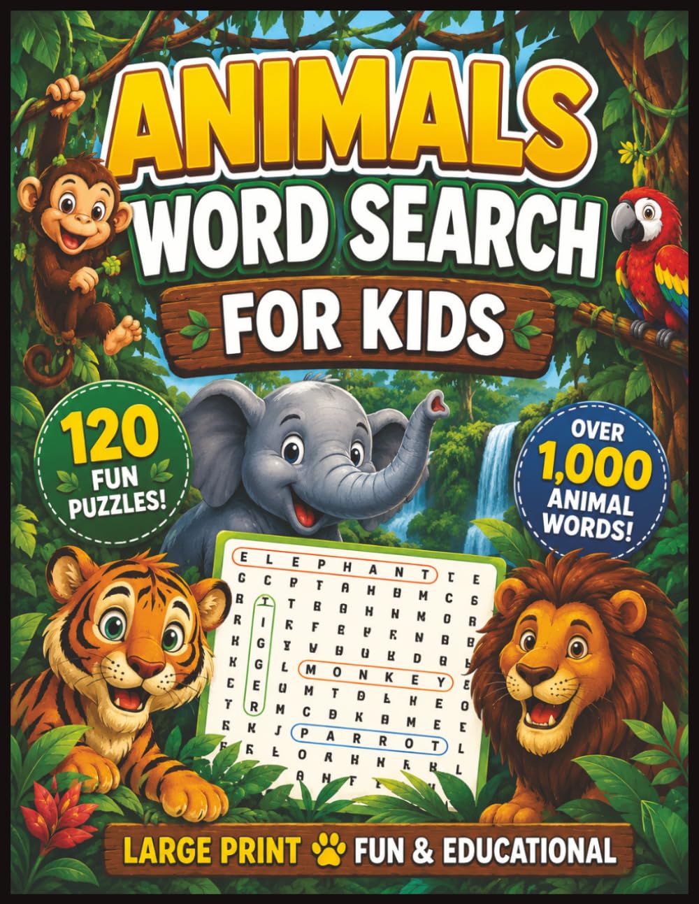 Animal Word Search Puzzles for Kids: Fun Animal-Themed Word Search Activities for Young Puzzle Lovers