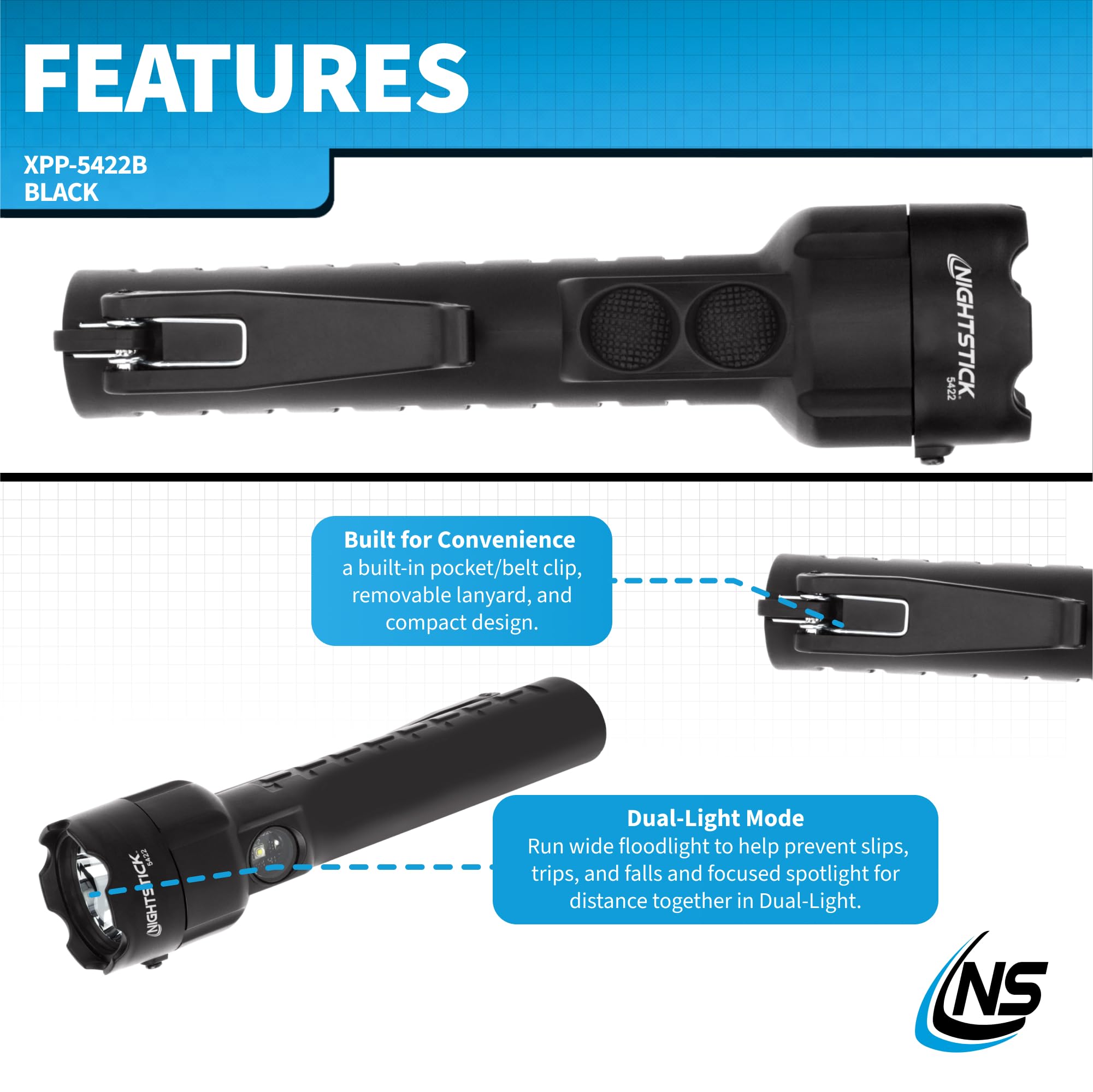 Nightstick XPP-5422B 3 AA Intrinsically Safe Permissible Dual