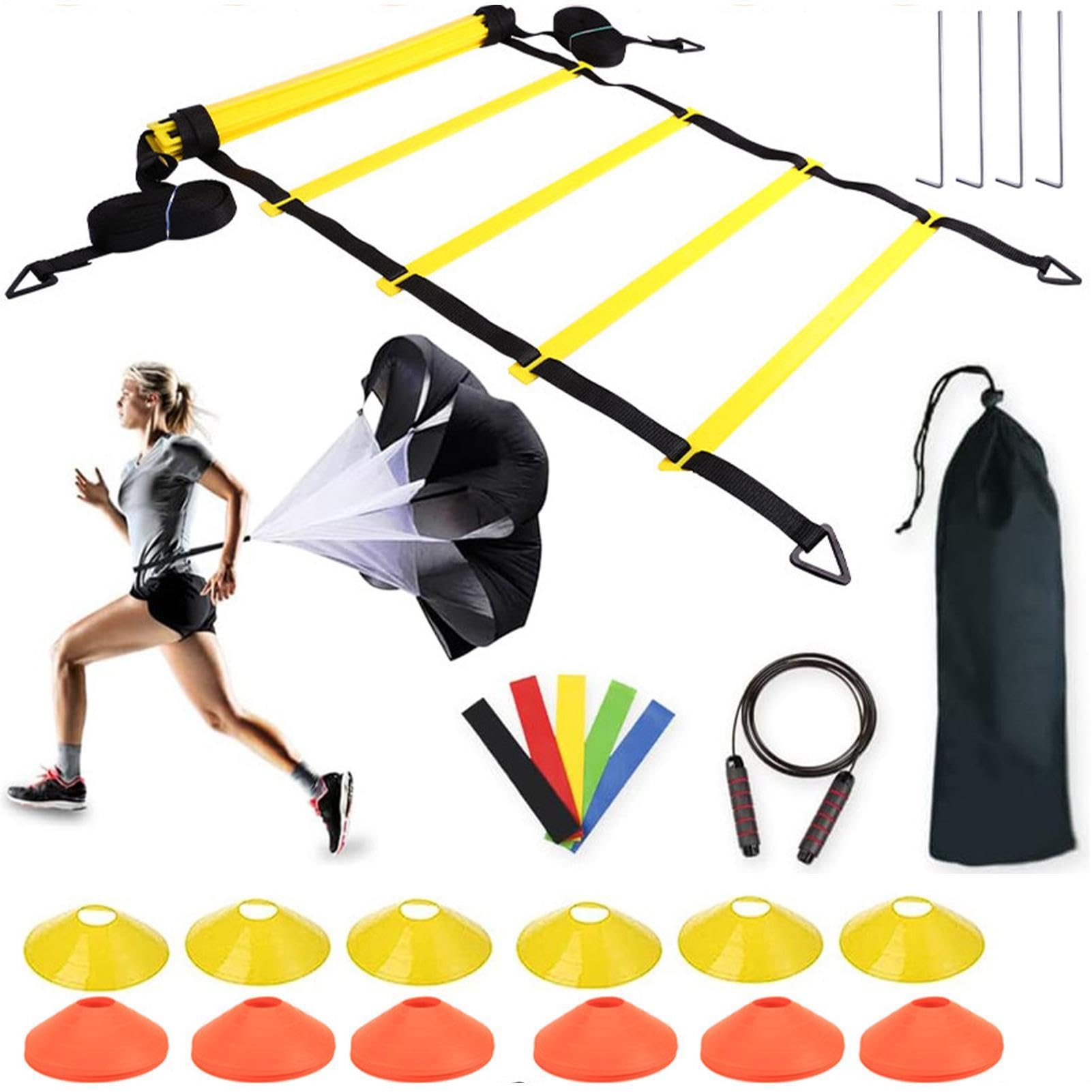 Agility Training Equipment, Football Training Equipment Set, Effective | Agility Training, Speed Training Equipment, Long Lasting Agility Training Speed, Easy To Use, Portable for Enhanced Performan
