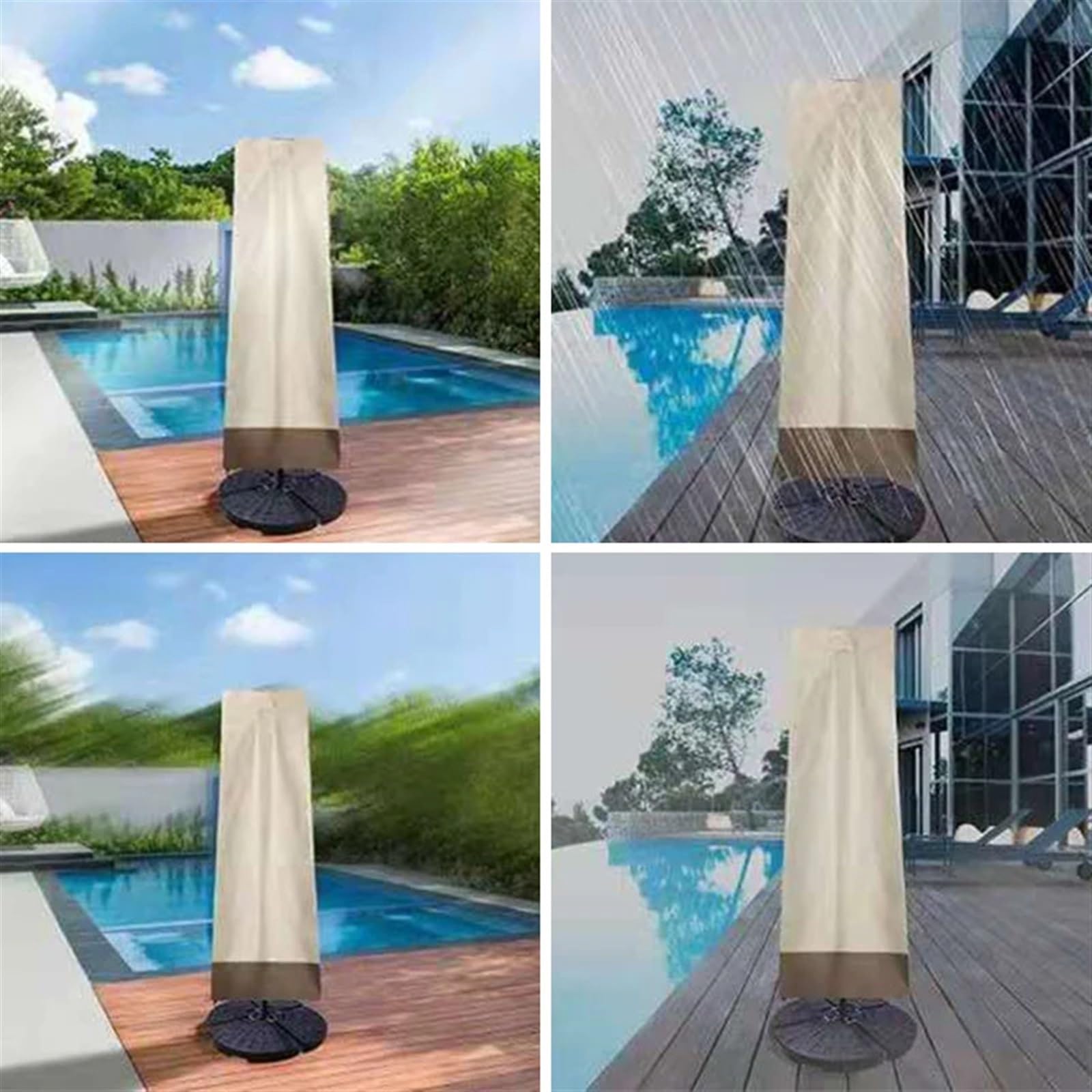 Housse de Parasol Housse de Parasol Banane Housse de Parasol de Jardin Housse de Parasol déporté pour Parasol Déporté(190x55x60cm)