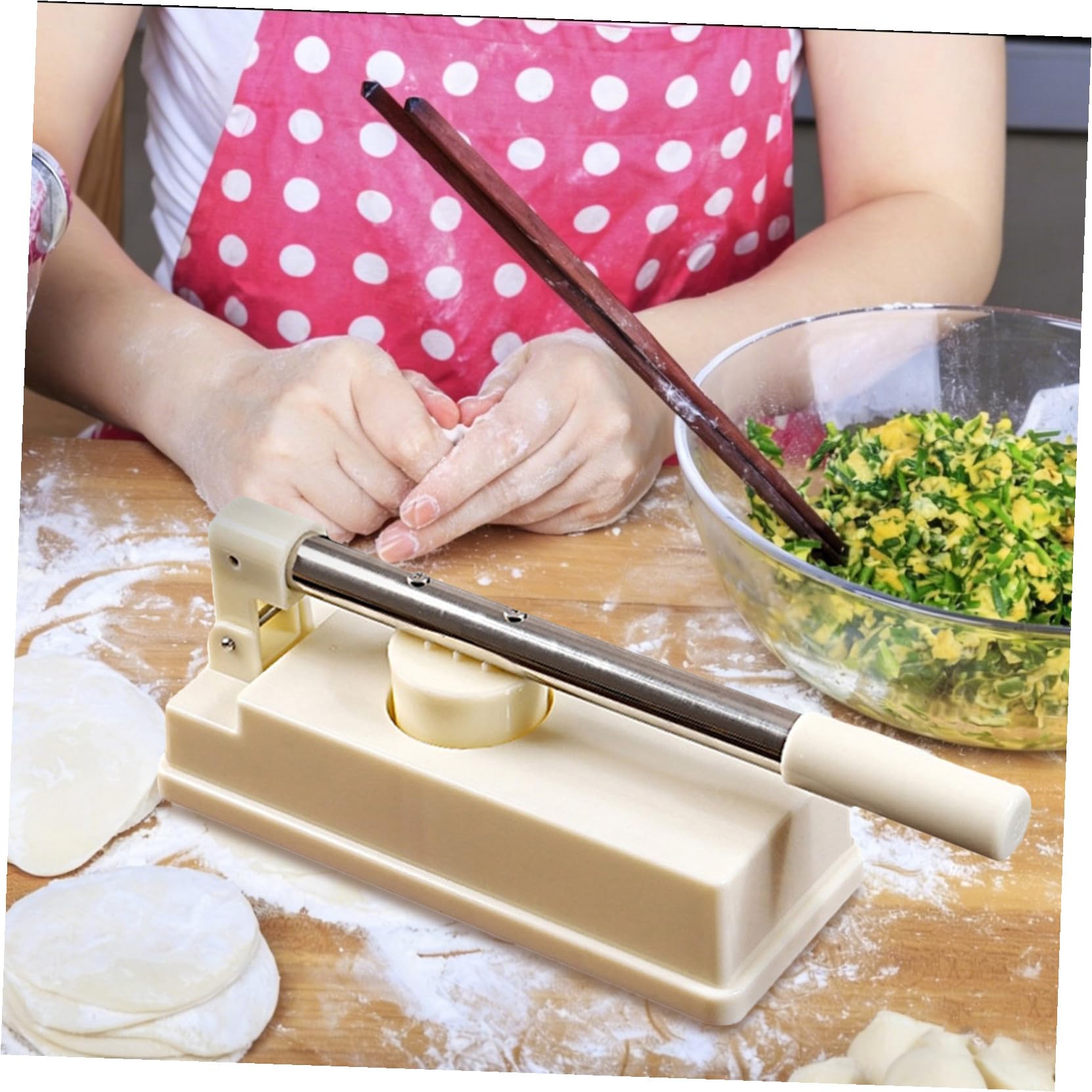Tofficu Pressa per Impasto Ravioli e Dumpling in Bianca Stampo Profondo per Involtini e Empanadas Utensile da Cucina Multifunzionale Facile da Pulire per Preparazioni Artigianali