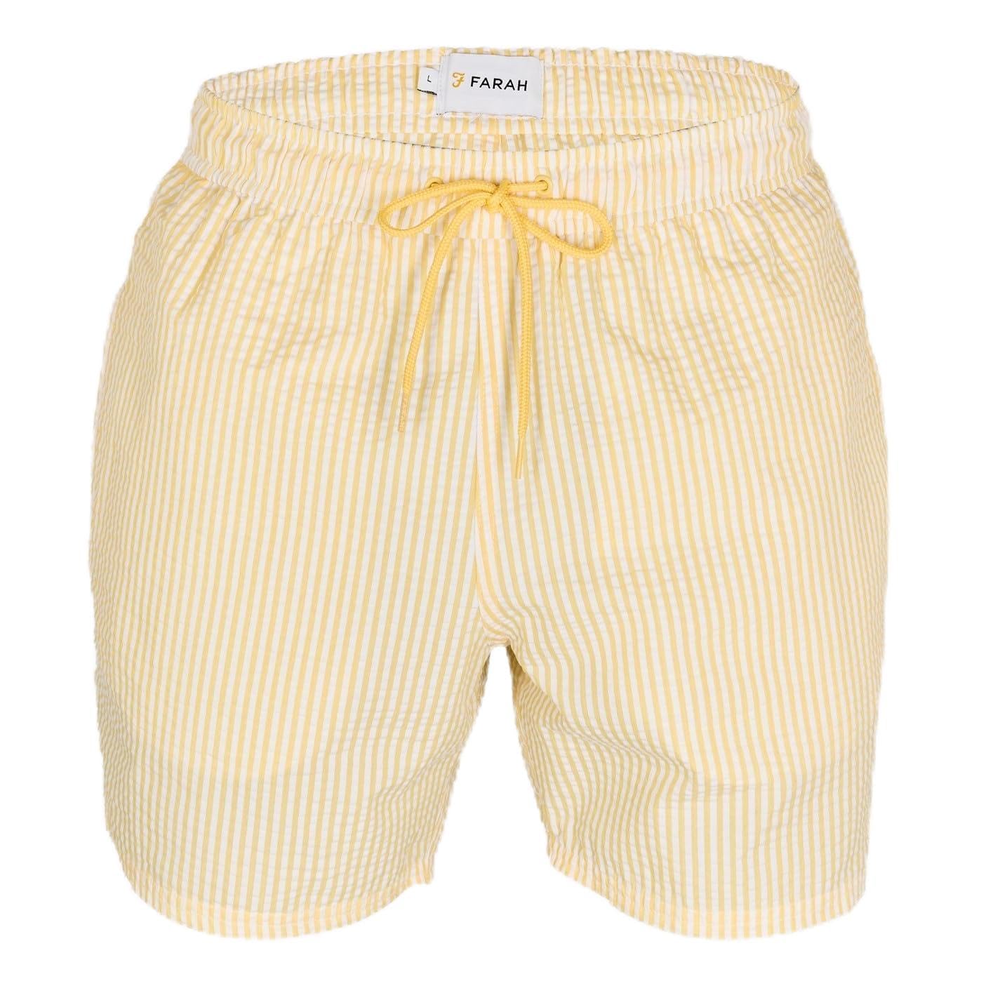 Farah Mens Colbrt Short Sleeve Swim Pyramid Yellow M