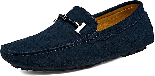 Go Tour Mocasines tipo mocasín para hombre zapatos de conducción sin cordones