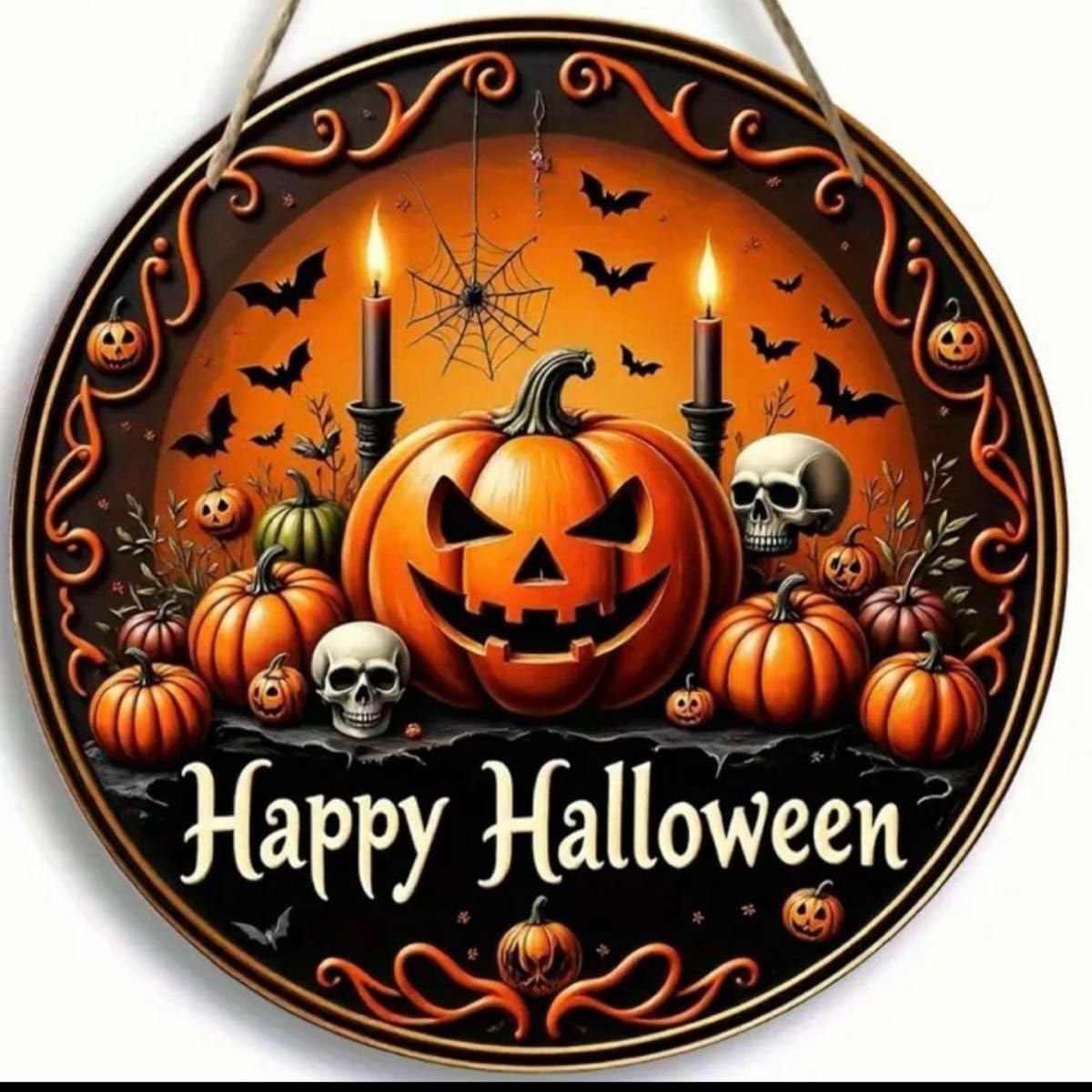 ハロウィン 木製ウェルカムボード