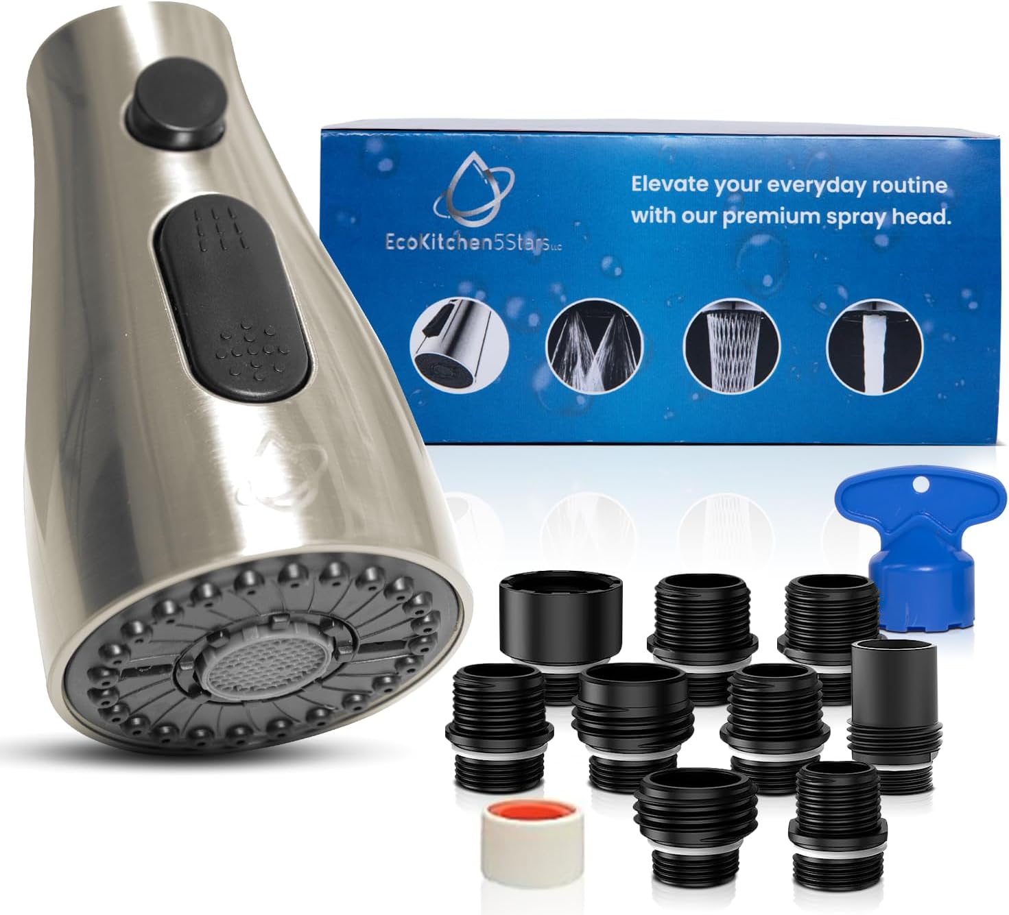 Amazon.com: Kitchen Faucet Head Replacement - Pull Down Sprayer for