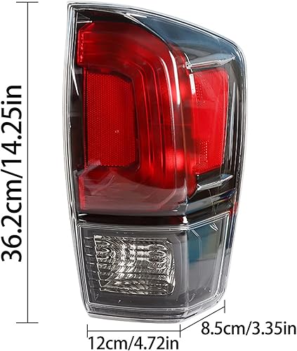 Miniatura 6 de labwork Reemplazo de luces traseras LH+RH para Toyota Tacoma 2016-2020 Conjunto de luces traseras de rotura trasera 8156004200 8155004200 para lado