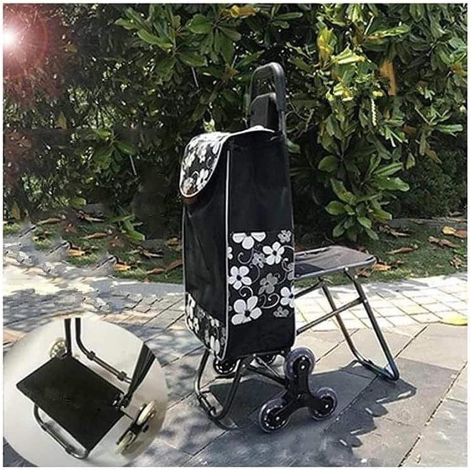 ショッピングカート ポータブル折りたたみショッピングトロリーシート
