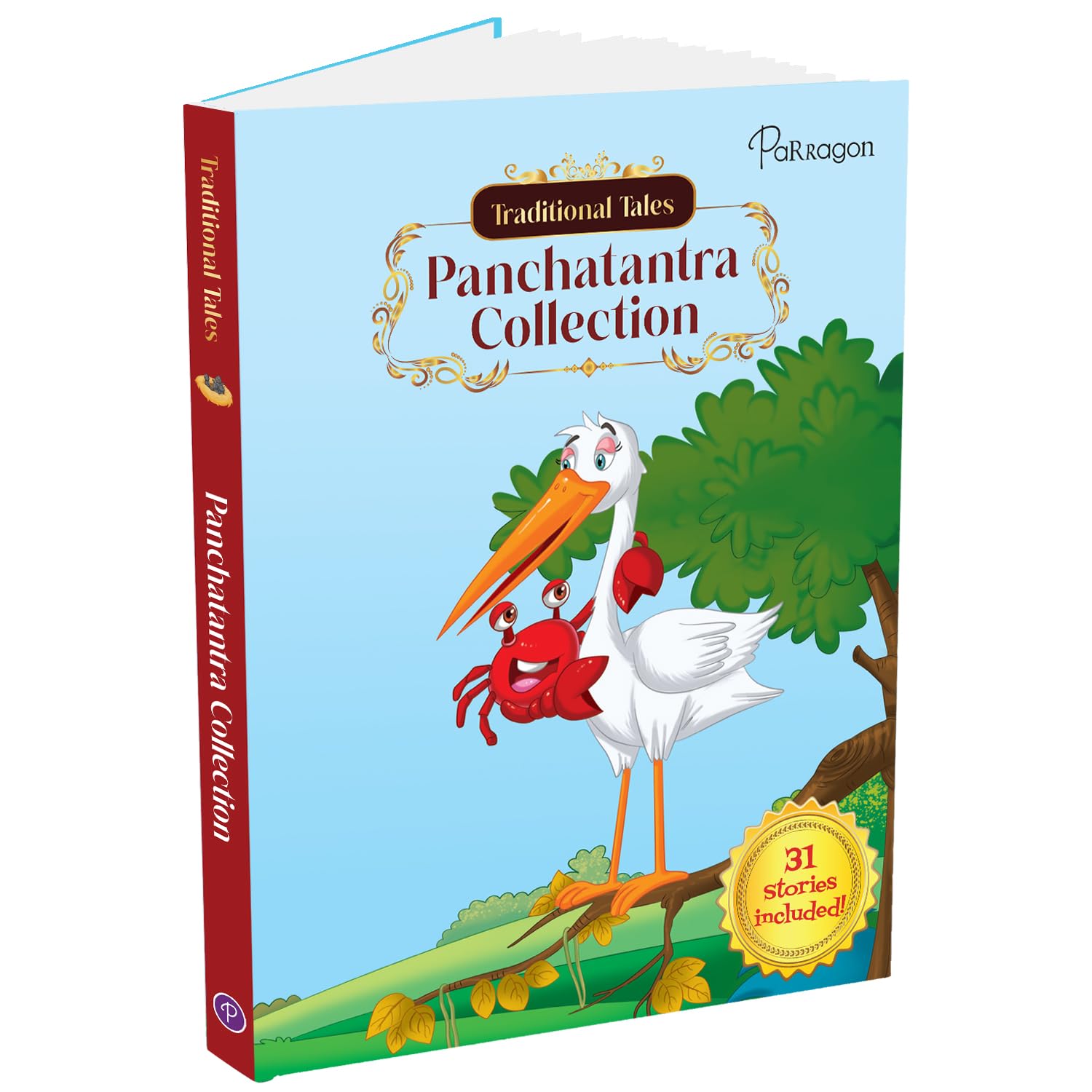 Parragon Publishing Panchatantra Collection - Libro di fiabe per bambini dai 5 ai 12 anni, 144 pagine, copertina rigida imbottita