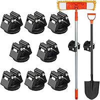 Vista 9 de MUTUACTOR Soporte magnético para escoba resistente, soporte magnético de 12 libras para escoba y trapeador con pinzas de utilidad, 2 soportes