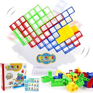 16 Pcs Balance Stacking Toy Board Games for Kids Adults, Swing Stack High Child Balance Toy, Decompression Balance Building Blocks Montessori Learning Toy Sensory Toy for Boys and Girls over 3 year old
