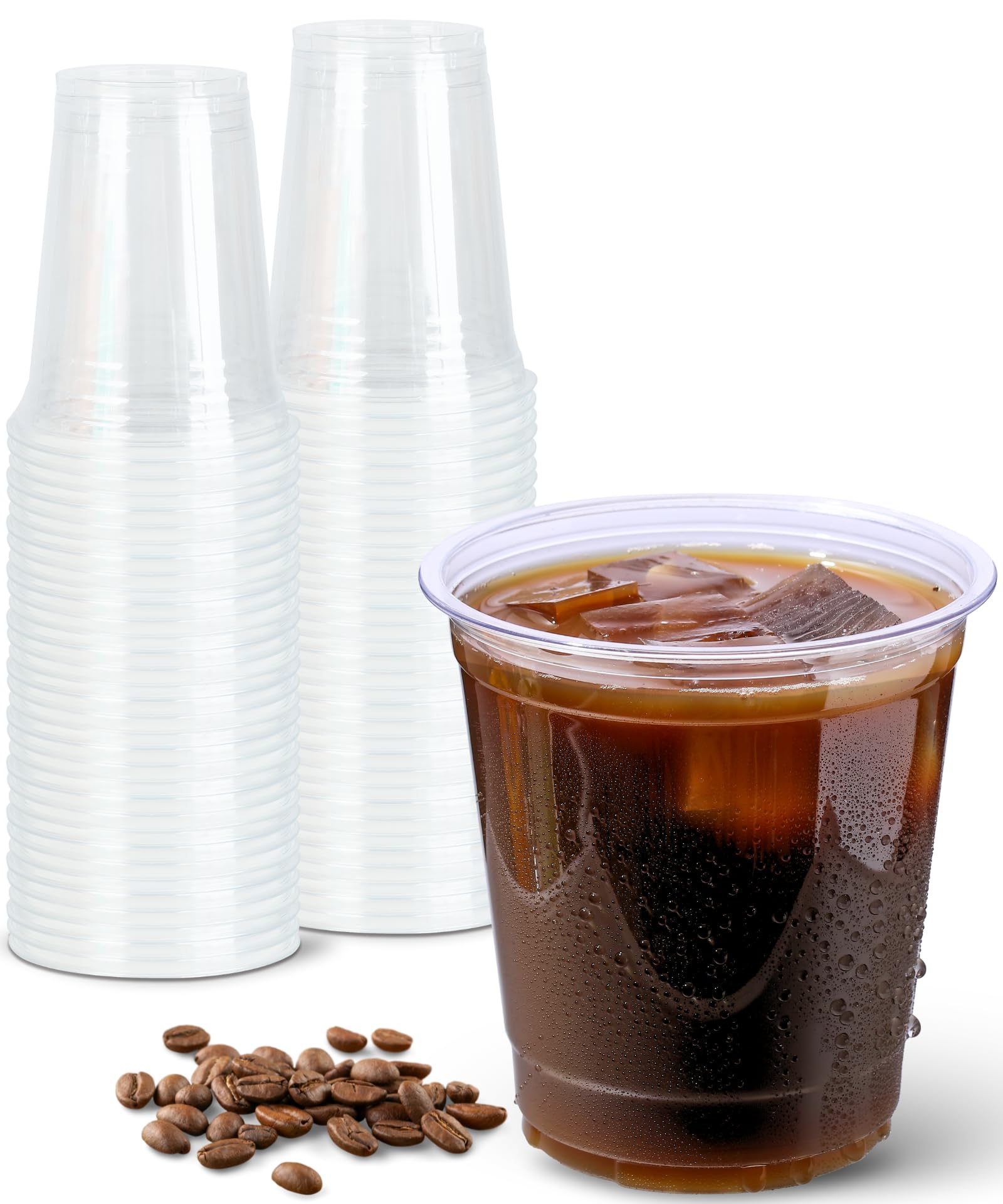 Aatriet 100 Pack 12 Oz Clear Plastic Cups
