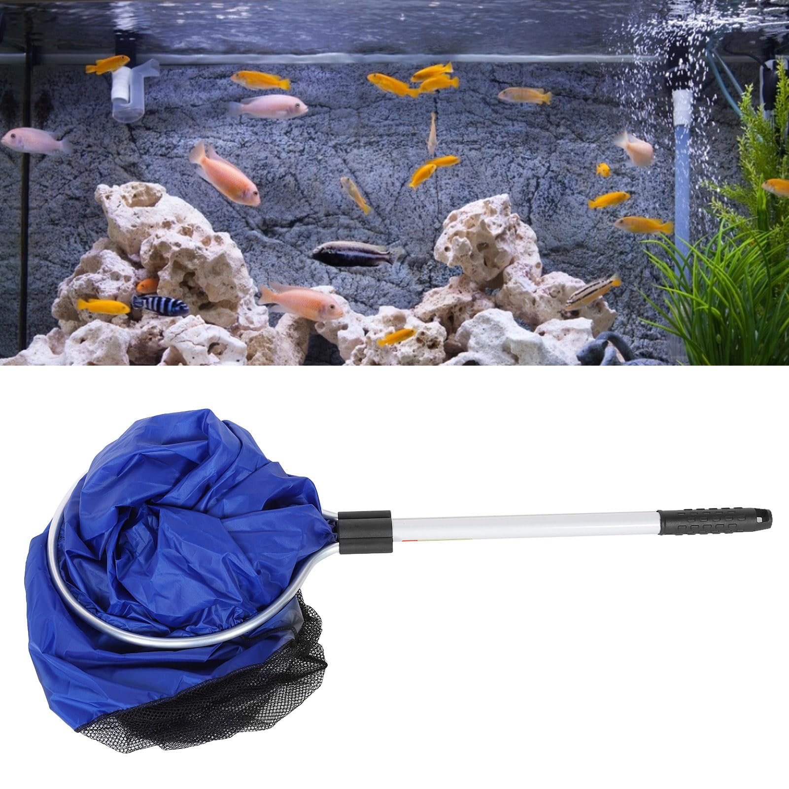HEEPDD Rete Morbida per Pesci D'acquario, Tela Impermeabile e Nylon Permeabile Rete per Pesci di Grandi Dimensioni da Pesca con Cestino in per Trasferimento Koti