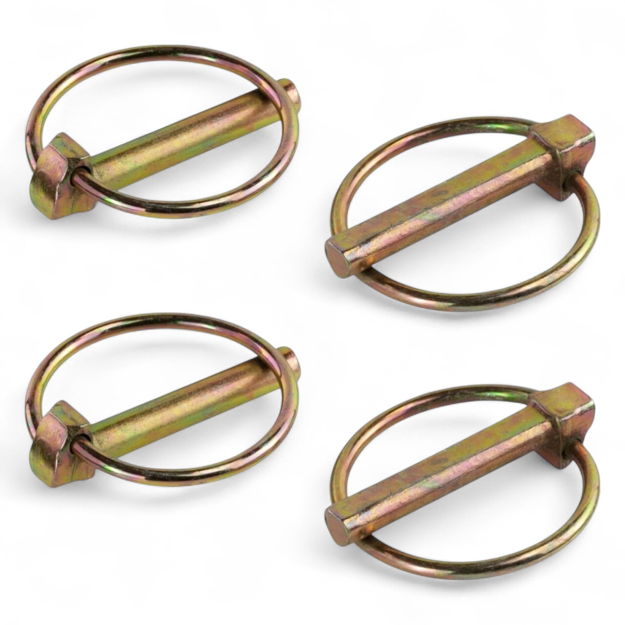 4 Pcs Heavy Duty Linch Pin Spring Loaded Round Pins for Tractors, Trailers, Lawn Mowers, Trucks & Farm Equipment (8mm x 45mm) — image 1