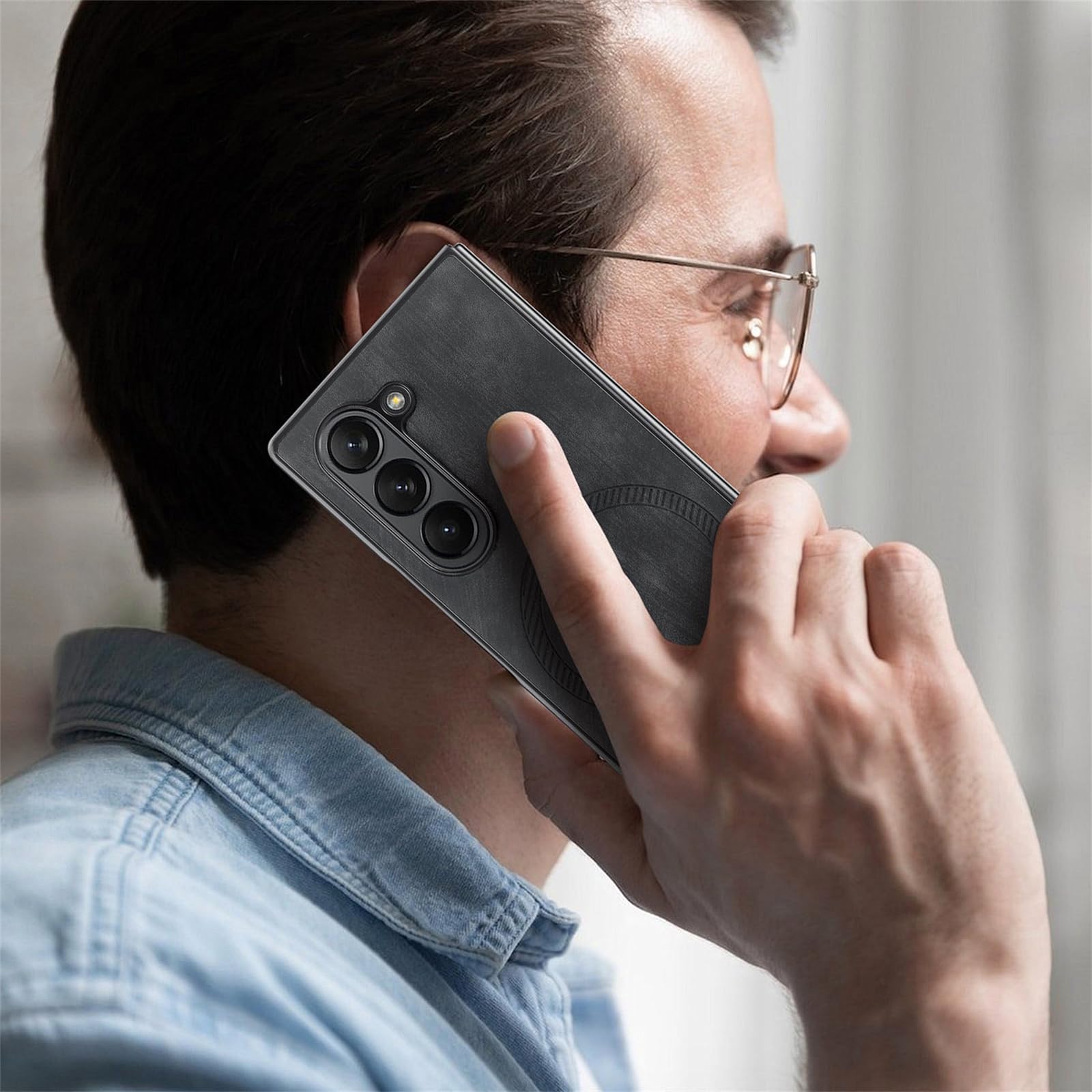 Hülle Für Samsung Galaxy Z Fold 8 Ultra, Magnetisches Lederhülle Rückseite