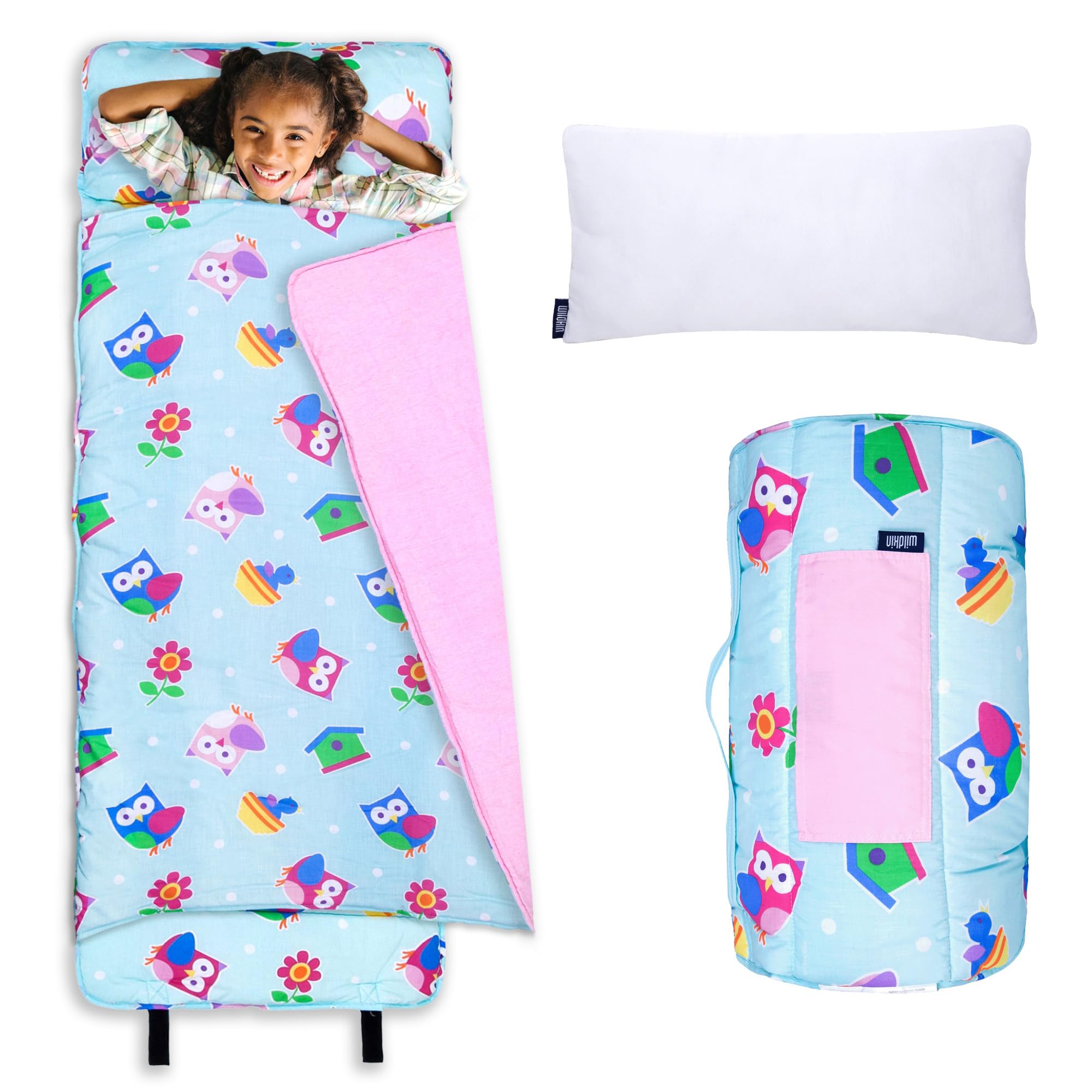 Wildkin Kids Original Nap Mat – Cozy Kids Sleep Mat with Pillow, ideal for School &amp; Travel