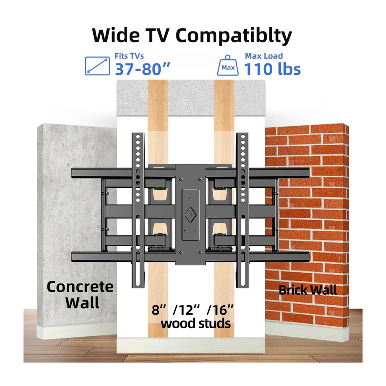 Soporte De Pared For TV De Movimiento Completo