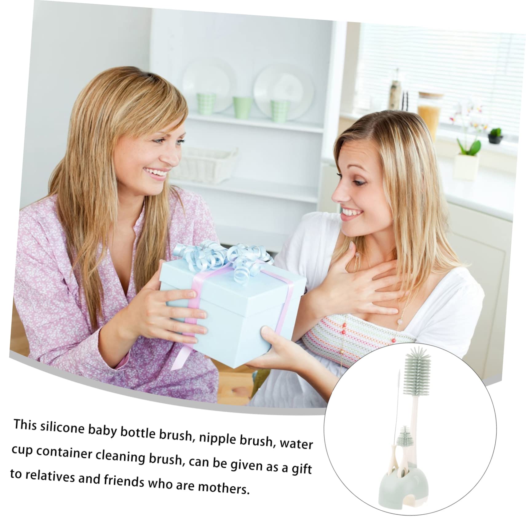 Abaodam 2pezzi Spazzole Per La Bottiglie Silicone Per Bottiglie e Tazze Resistente e