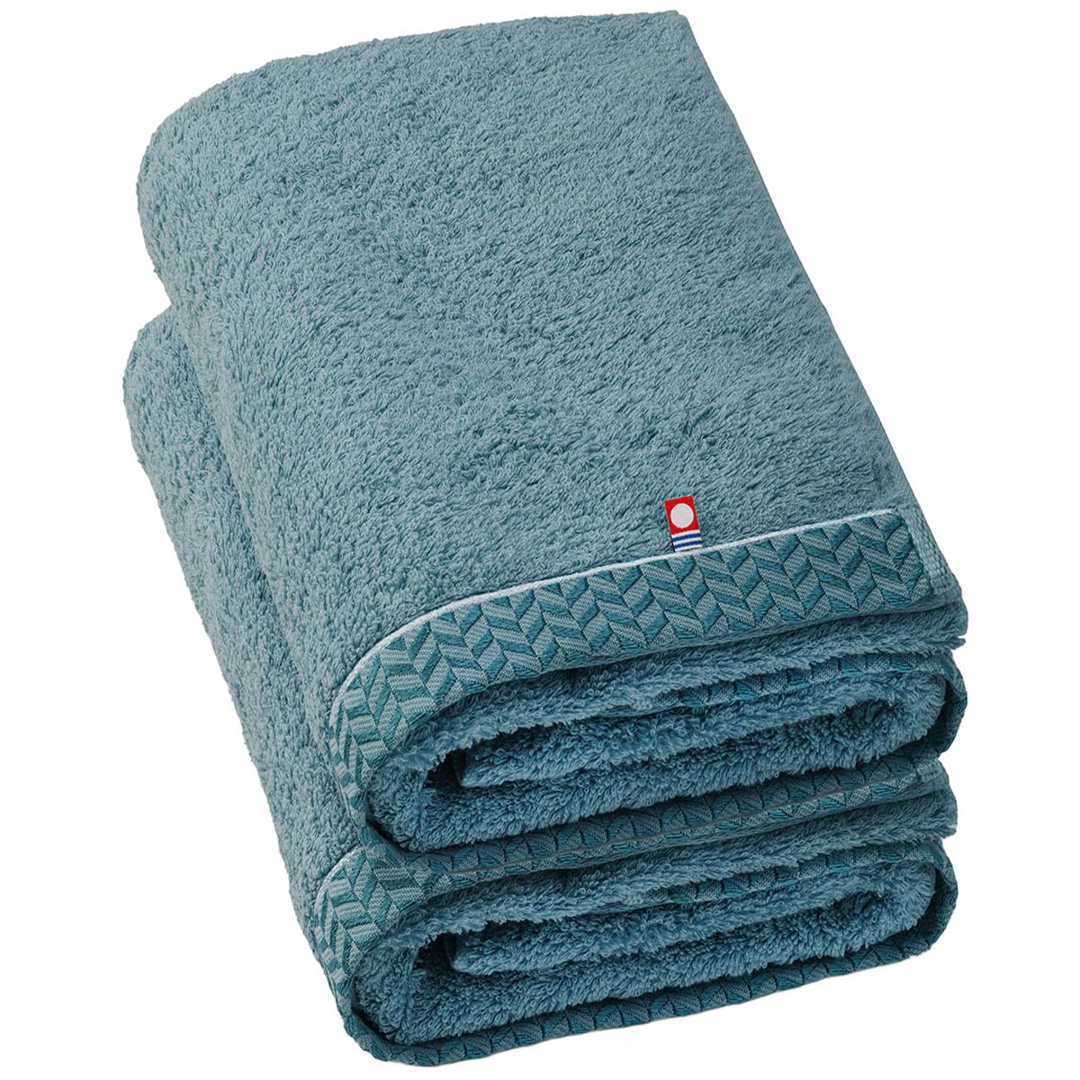 Large-Size Imabari Towel Bath Towel Imabari Large-Size Bath Towel 100% Cotton 2-Piece Set Super Thick Premium High-Quality Long Pile Twisted Yarn Navy Big Large Size Fluffy Soft Instant Absorption