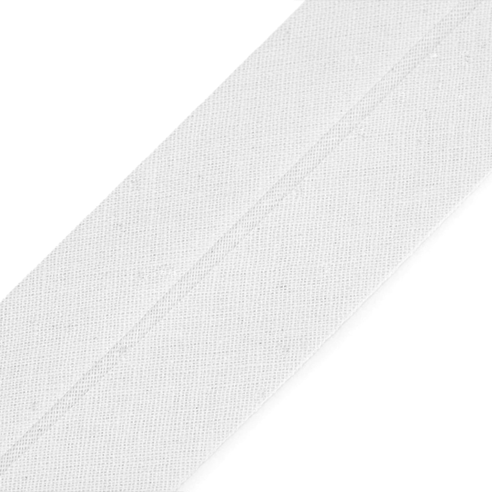 cyclingcolors 1x Biais Simple de Couture en Coton Largeur 40 mm Longueur 25 m Tissu création Coussin Panier décoration, Blanc