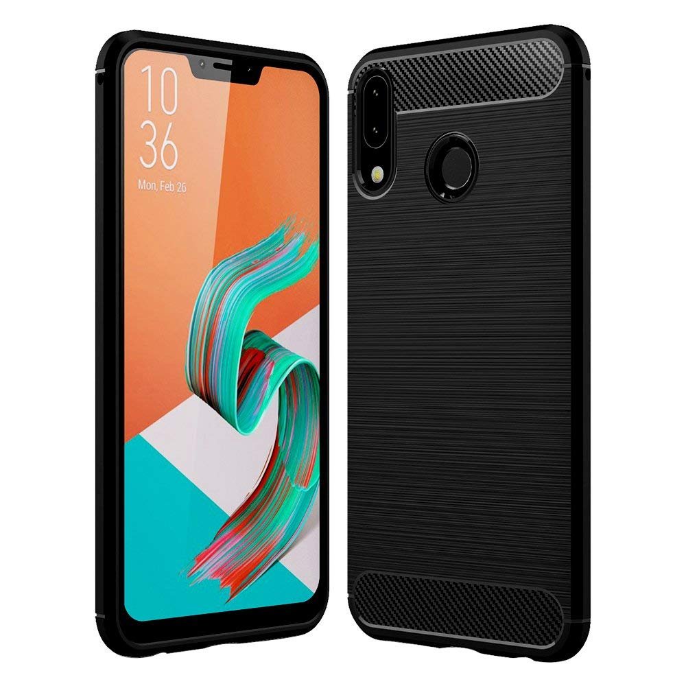 Plus Carbon Fiber Brushed Texture Shockproof Back Case Cover for Asus Zenfone 5Z - Black (B07MXL2XZX) Amazon Price History, Amazon Price Tracker