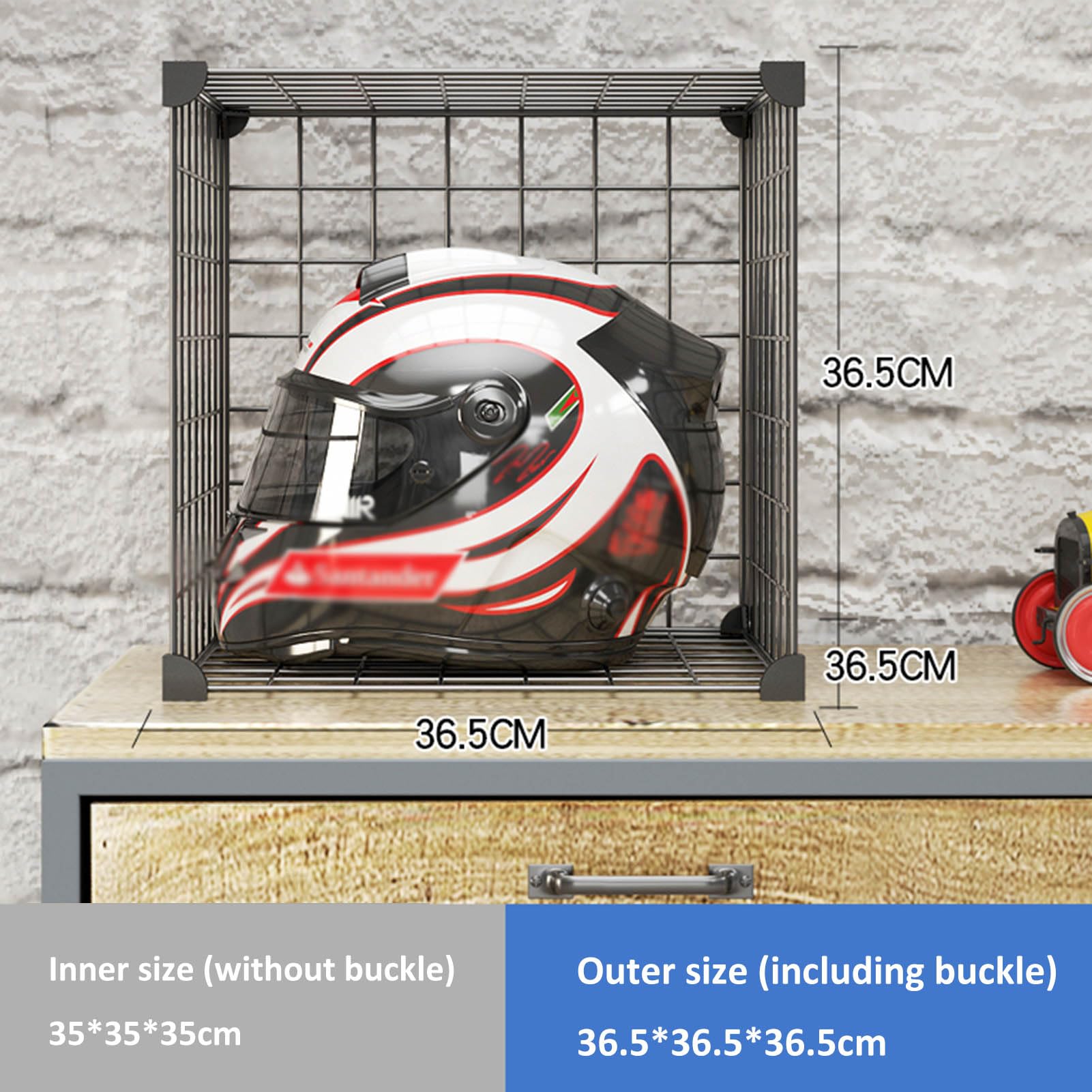 Caja Organizadora De Sombreros Soporte para Casco De Motocicleta Montado en El Piso，Vitrina Comercial Moderna para Almacenamiento de Sombreros de Tiendas Minoristas，contenedores Porta Tapas Apilable