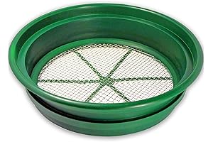 SE Green 13 1/4" Stainless Steel Mesh Sifting Pan - 1/8 Stainless...