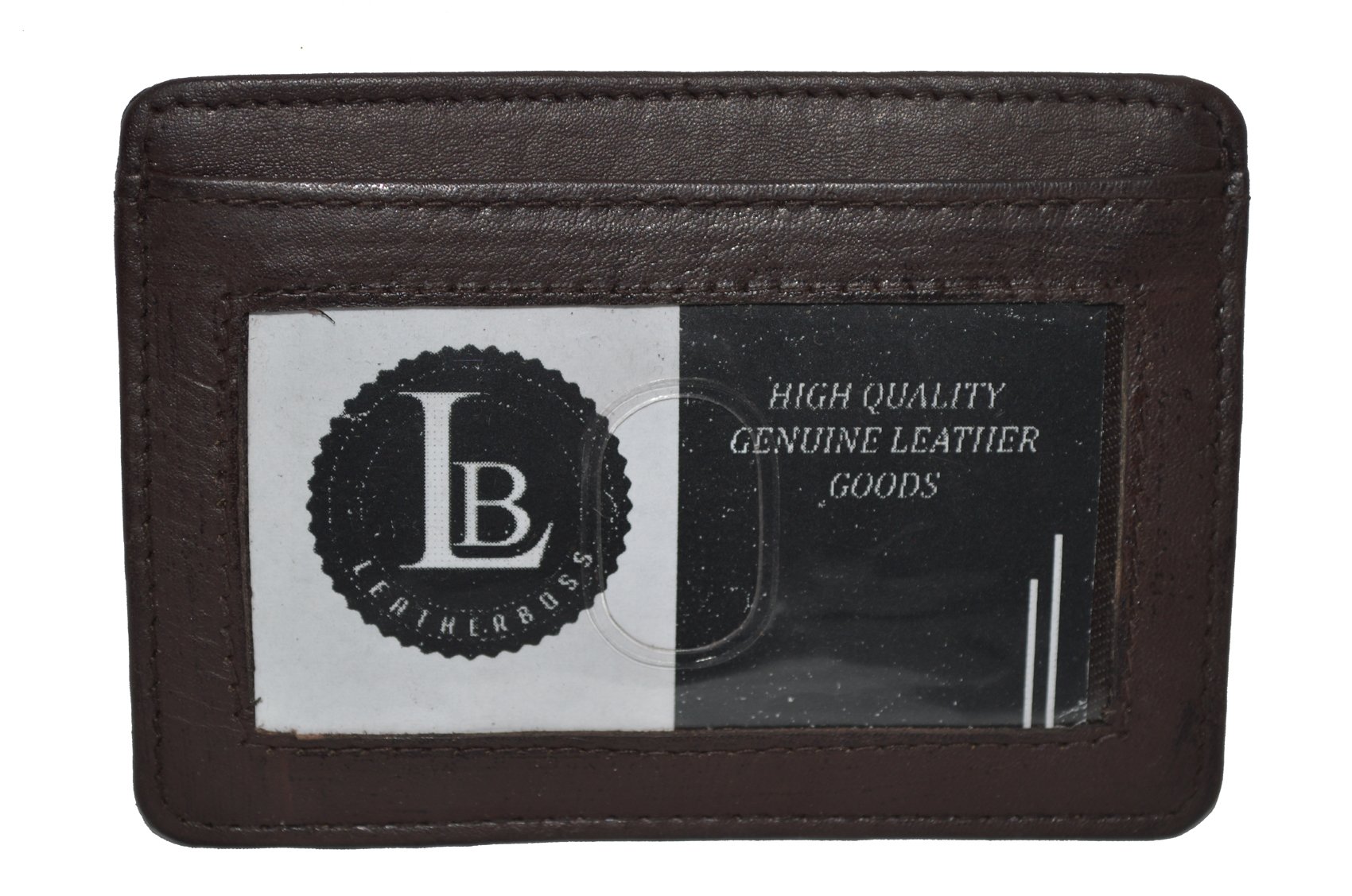 Money Clip Brown Wallet with Outside Id
