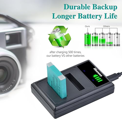 Miniatura 7 de Hisewen NB-6L NB-6LH Baterías y cargador de batería LED dual de repuesto para Canon PowerShot SX530 HS, SX710 HS, SX700 HS, SX610 HS, SX600 HS,