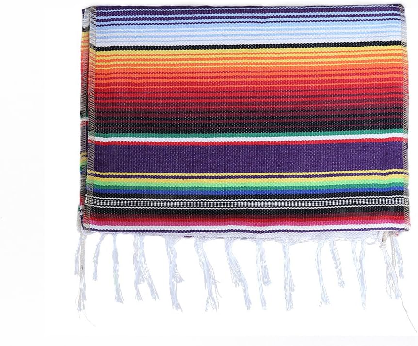 Blасk Frіdау 🔥 Koyal Pack of 6 14 x 84 inch Mexican Serape Table Runner for Mexican Party Wedding Decorations Fringe Cotton Table Runner
