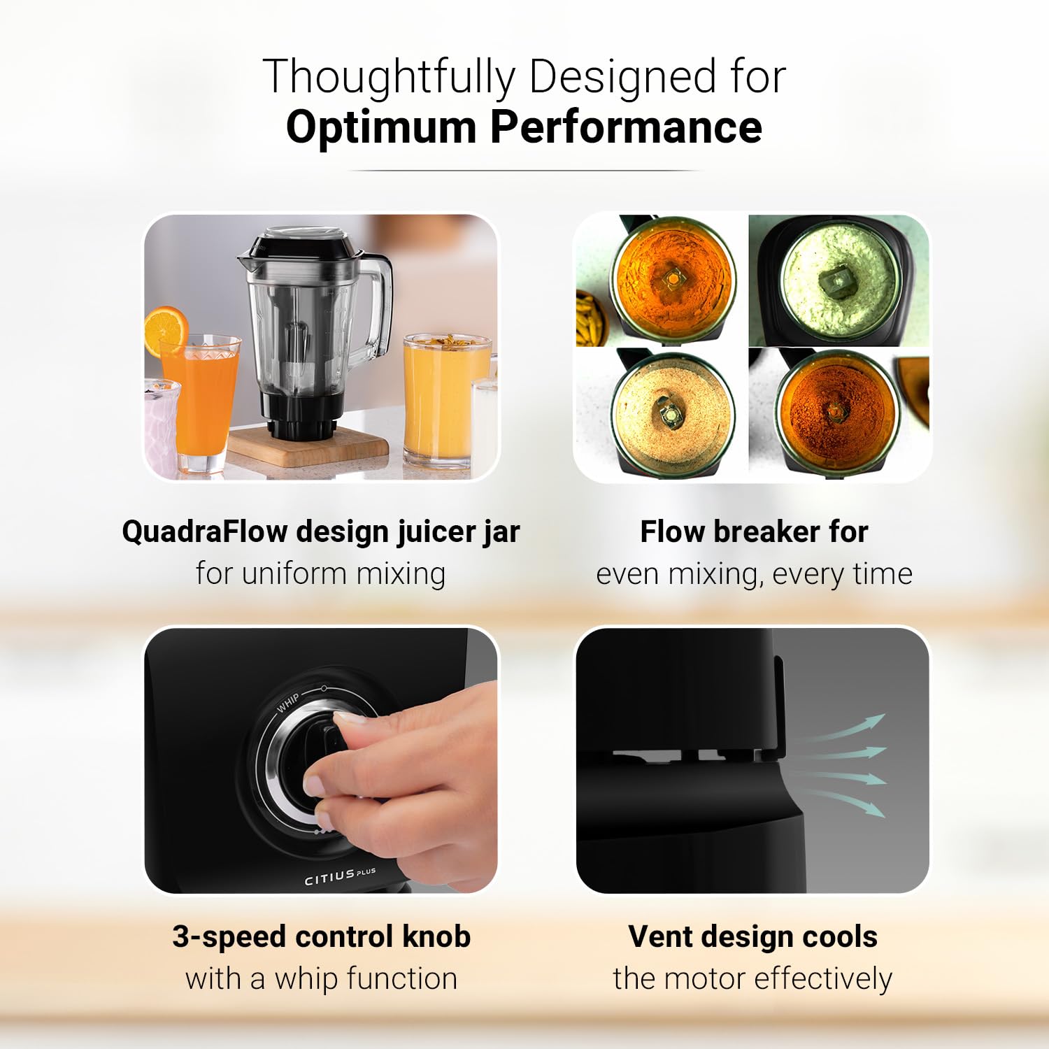 V-Guard Citius Plus 750W Juicer Mixer Grinder - 5 Jars -5 V-Guard Citius Plus 750W Juicer Mixer Grinder - 5 Jars -5