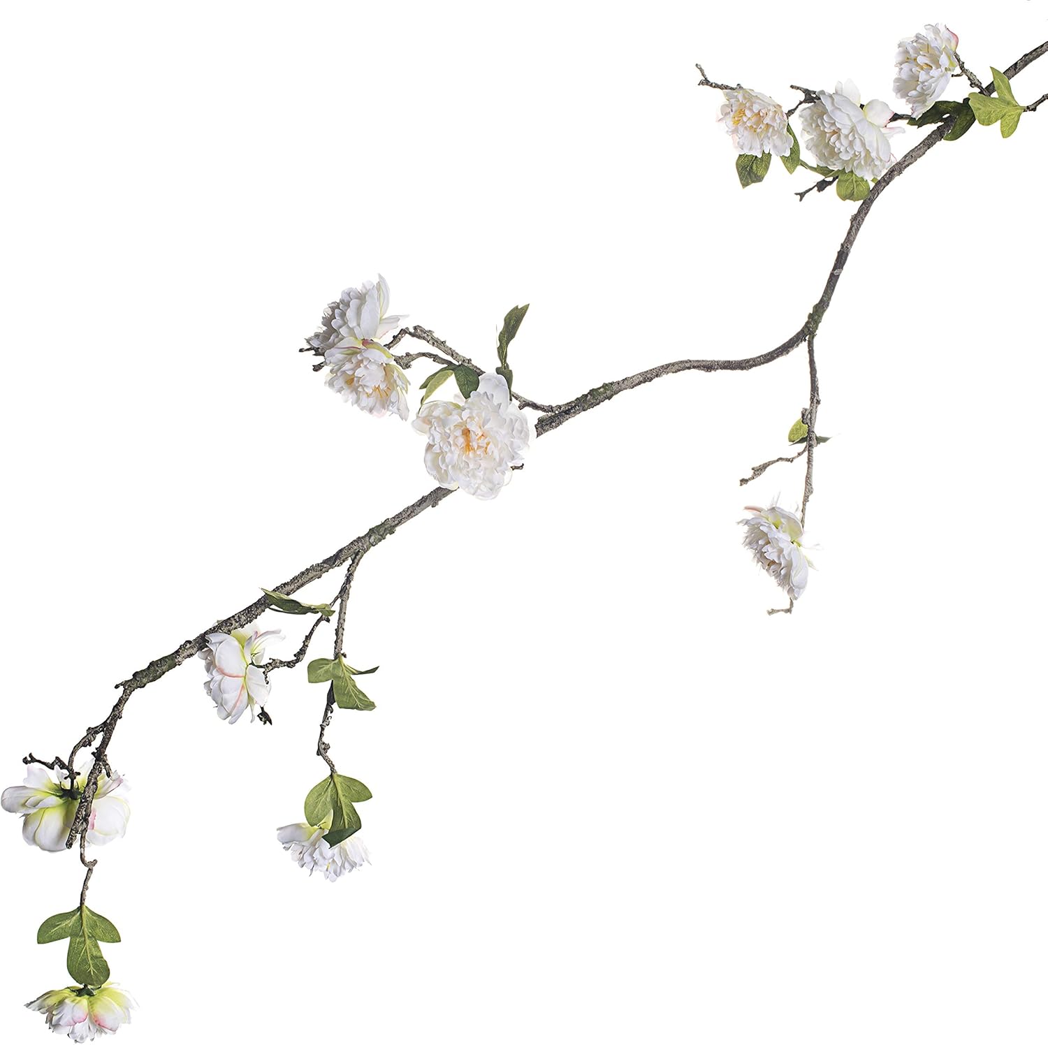 Anderson's Silk Cream Peony Floral Vine Wedding Decoration, 7 Feet