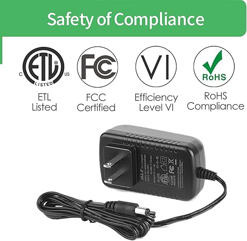 Miniatura 4 de Security-01 Adaptador de fuente de alimentación de CA a CC 5V 4A, enchufe 0.217 in x 0.083 in, UL listado