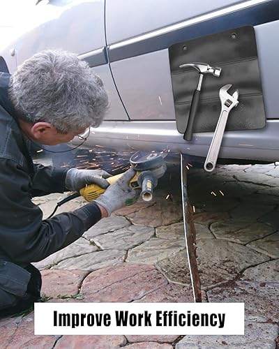 Miniatura 4 de Soporte magnético flexible para herramientas, tapete magnético de herramientas de 12.2 x 12.2 pulgadas, almohadilla de herramientas magnética para