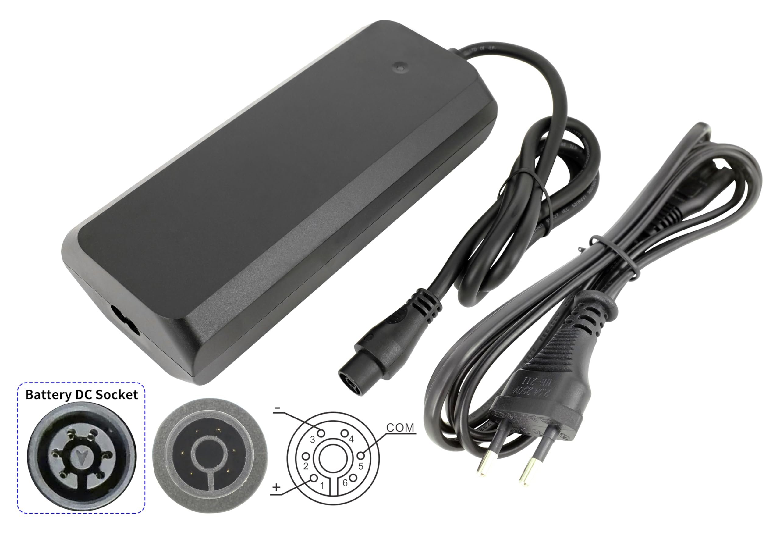 PowerSmart 54,6V 3A Schnellladegerät für 48V Prophete (ZZ131304) mit AEG-Antrieb, 6-poliger Rundstecker