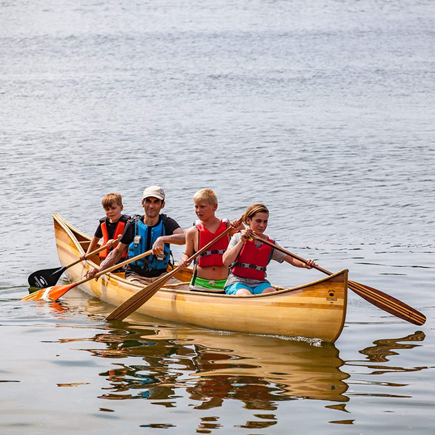 Canoe zestaw wioseł 2 szt. Typ: kajakowy ogon / beavertail wiosło z drewna sosnowego i mahoniu w 100% ekologicznie wykonane ręcznie w UE