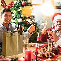 Vista 5 de 2 bolsas de vino reutilizables para botellas de vino, regalos para cumpleaños, bodas, fiestas de picnic, Navidad