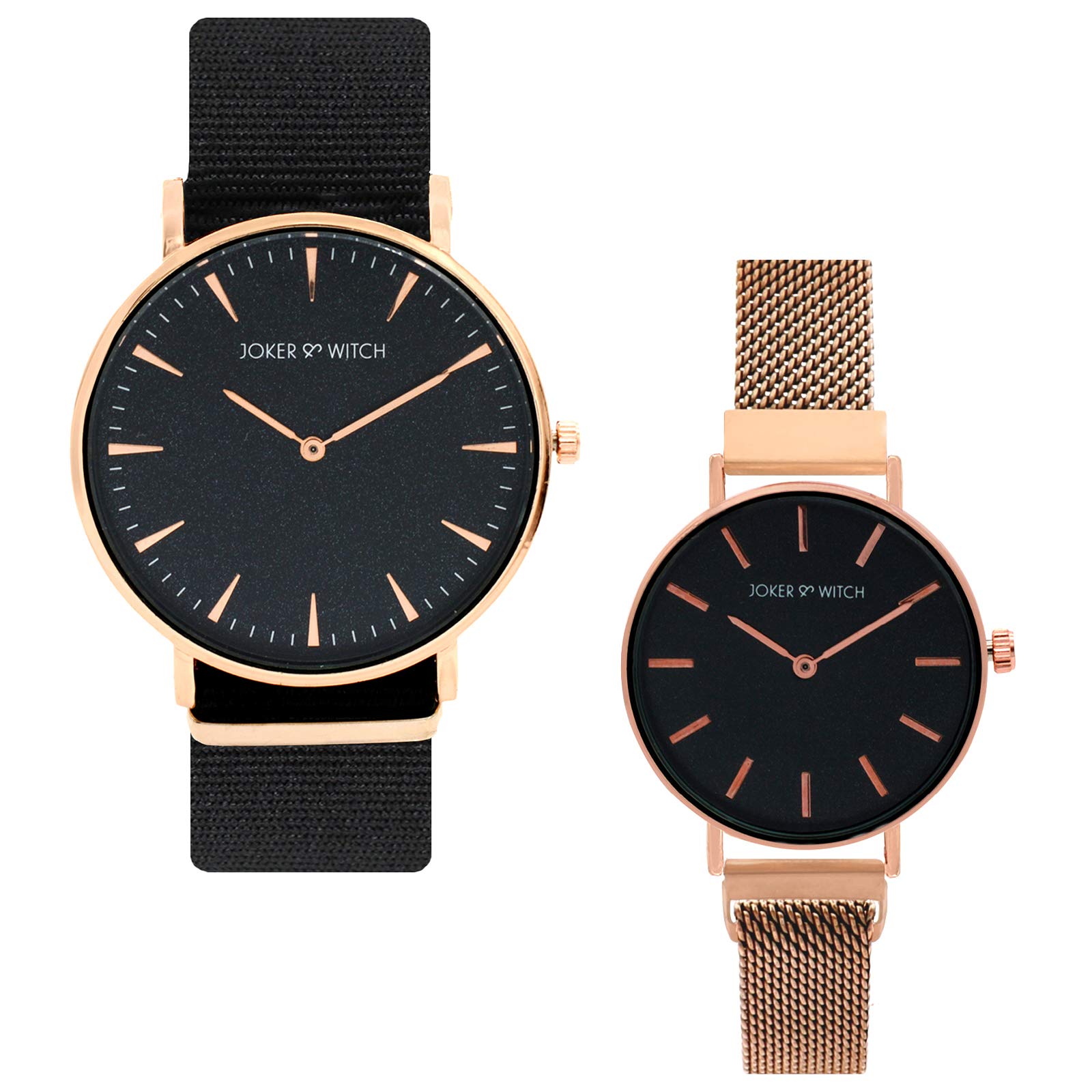 Joker & Witch Stainless Steel Arnold & Helga Couple Analogue Watches, Black Dial, Green Band (B08KQBX6DX) Amazon Price History, Amazon Price Tracker