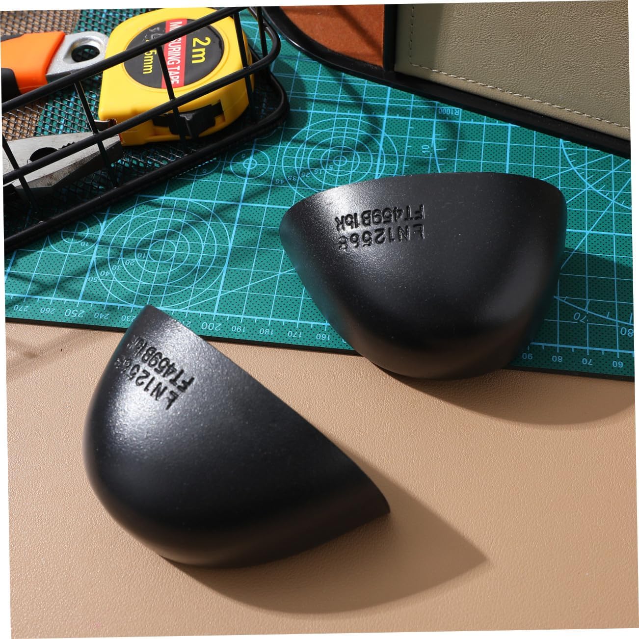 2Pairs Safety Shoes Toe Covers Durable Toe Protectors for Work Outdoor Use Fit Steel Caps for Added Protection Against Smashing and Puncture