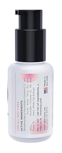 Miniatura 3 de Cuidado de la piel con vitamina C, de suero con ácido hialurónico humectante y extractos de té blanco y verde, de 1 onza, Blanco