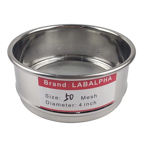 Miniatura 20 de LABALPHA 20 tamices de laboratorio de malla, tamiz de prueba #20 malla, 4 '' de diámetro, paño de alambre de acero inoxidable 304 (0.035 in)