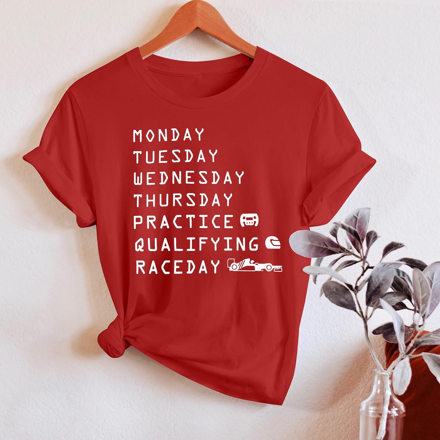 Racing Cars Shirt for Women Race Week Shirts Short Sleeve Tee for Car Lover - Image 3