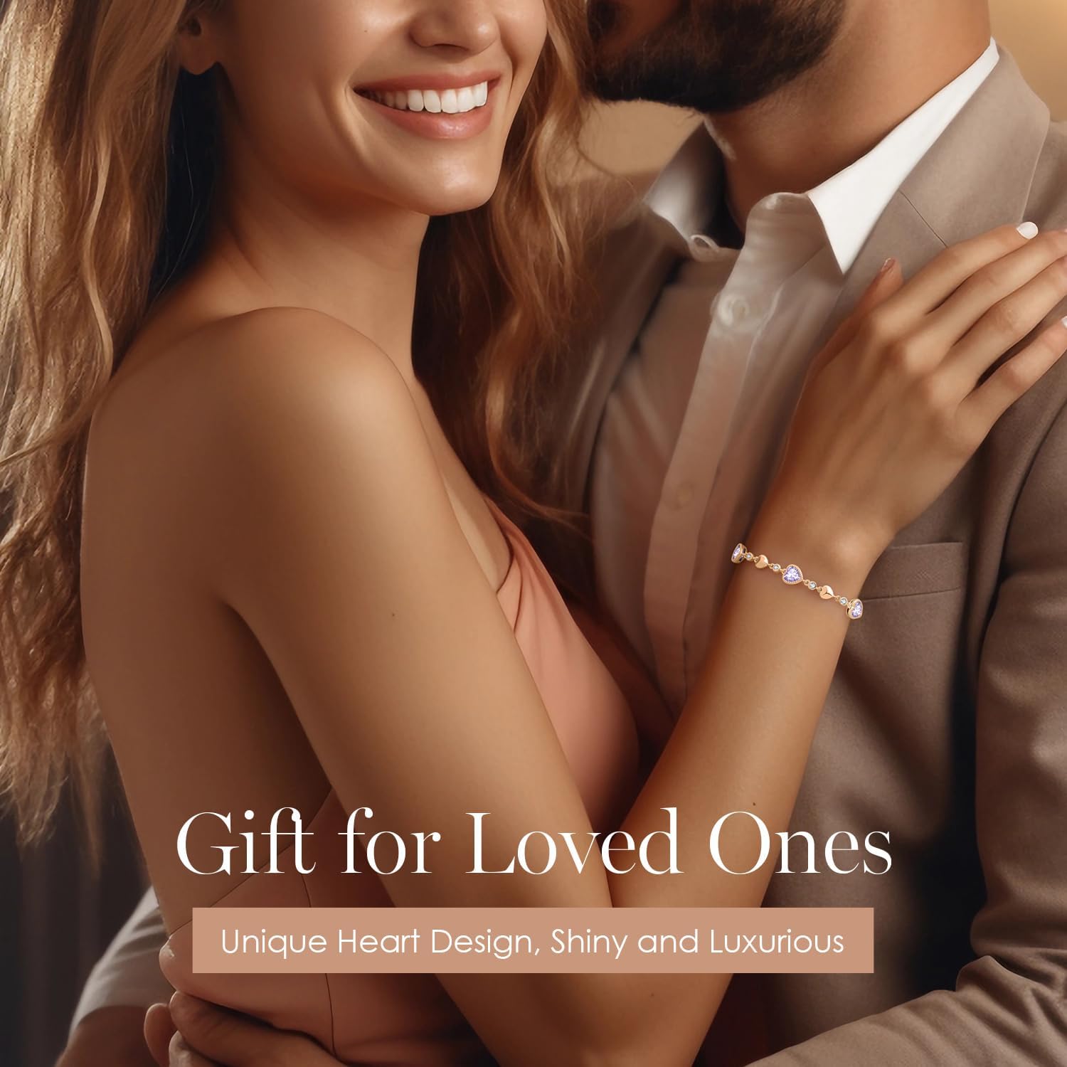 LOUISA SECRET Birthstone Bracelets for Women, 925 Sterling Silver or Brass Plated with Rose Gold Charm Link Bracelets Birthday Anniversary Christmas Gift for Women Wife Mom Girlfriend Lady - Image 3