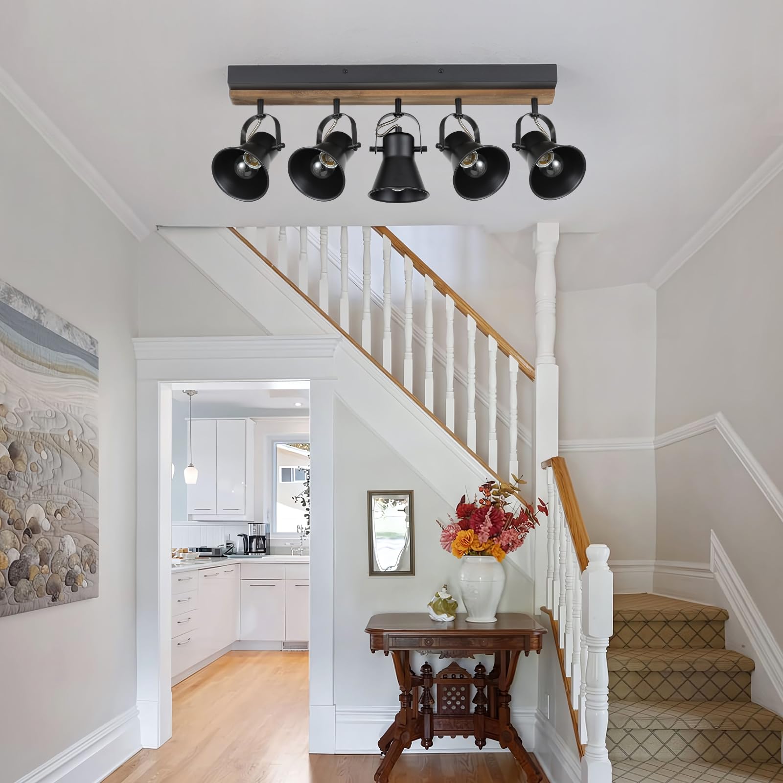 SEEBLEN 5Light Track Light Fixtures Ceiling/Wall Mount, Adjustable