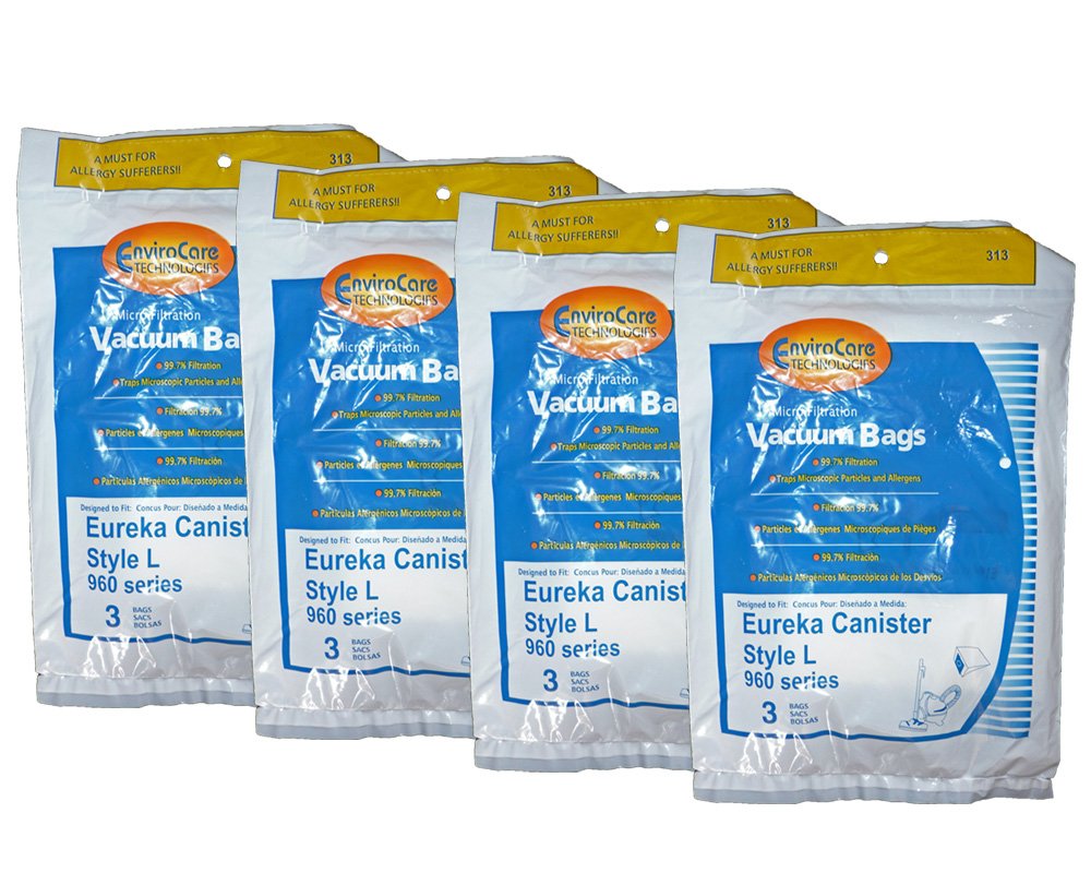 EnviroCare Replacement Micro Filtration Vacuum Cleaner Dust Bags made to fit Eureka Style L 930, 965 Series 12 Pack