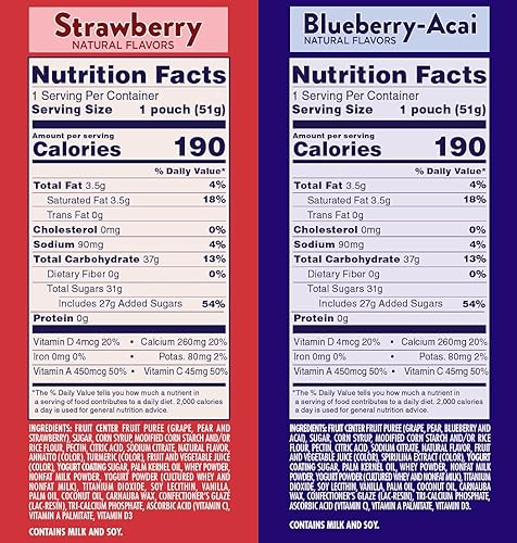 Miniatura 9 de Welchs Aperitivos de frutas paquete variado de frutas y yogur acai de fresa y arándanos sin gluten paquete a granel bolsas individuales de 18 onzas