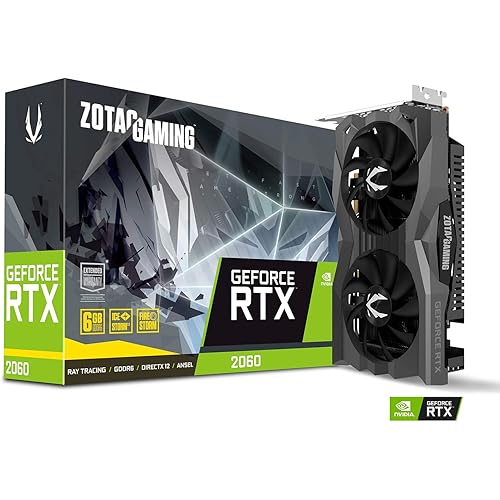 ZOTAC Gaming GeForce RTX 2060 6GB GDDR6 192-bit Graphics Card, Super Compact, ZT-T20600H-10M